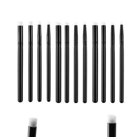 OTCRAFT Lot de 12 mini pinceaux de mélange de peinture à l'encre - 4 types de tête - Pour bricolage