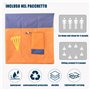 RUNMKUO Tapis de Plage Imperméable,Tapis de Plage Anti Sable 200 x 210 cm,Ultra légère,Couverture de Plage Anti-Sable Portable R