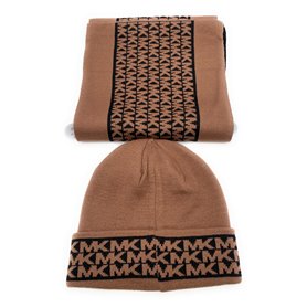 Michael Kors Ensemble écharpe et bonnet pour homme - Écharpe d'hiver - Bonnet en laine - Bonnet d'hiver - Taille unique - Laine