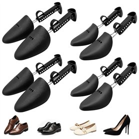 GOEDCH Embauchoirs en Plastique: Lot de 4 Paires Embauchoirs Chaussures avec Ressort Spirale