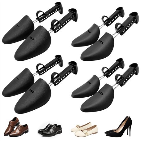 GOEDCH Embauchoirs en Plastique: Lot de 4 Paires Embauchoirs Chaussures avec Ressort Spirale
