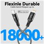 Multi Chargeur USB Câble en Nylon Tressé avec iP/Type C/Mi