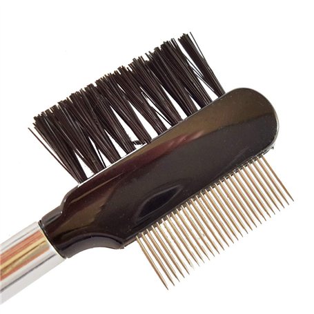 Peigne à cils de luxe avec dents en acier inoxydable