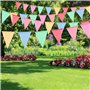 Drapeaux de Triangle en Toile de Jute Multicolore