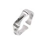 KONFEN Bague Ajustable Argent Homme