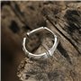 KONFEN Bague Ajustable Argent Homme, Feuilles Bague Reglable Ouverte, Une Bague Pouce Anneau Bagues Reglables Orteil Bijoux Simp