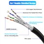 Câble Ethernet 80m Cat 7 Cable RJ45 80 Mètres Blindé SFTP Tres Long Câble Réseau Haut Débit 10Gbps 600MHz Exterieur Intérieur, L