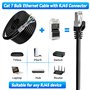 Câble Ethernet 80m Cat 7 Cable RJ45 80 Mètres Blindé SFTP Tres Long Câble Réseau Haut Débit 10Gbps 600MHz Exterieur Intérieur, L