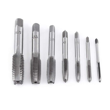 Samfox Tourne Gauche Tourne a Gauche Foret Tourne Gauche Tourne À Gauche - 7pcs Fil Métrique Tap Tapping Acier Threading Outil M