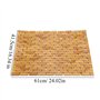 Tapis de Sol Antidérapant en Bois Tapis de Douche pour Salle de Bain