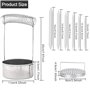 KBNIAN Nettoyeur de pinceau en acier inoxydable + 6 Estompes de Mélange Brosse Portable pour Nettoyage de Pinceau Passoire Avec 