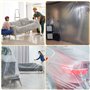 Dalephoric 6 Pièces Bâche de Protection Peinture, Bâche de Peintre 4 x 5 m, Films de Recouvrement, Feuilles de Plastique Impermé