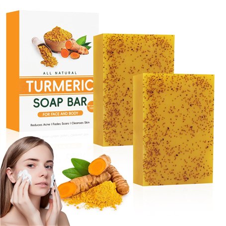2 Pièces Savon au Curcuma