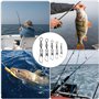 Tarpedrium 100 Pièces Émerillons de Pêche, Émerillon Pêche Carpe en Acier au Carbone, 5 Tailles, Matériel de Peche Accessoires, 