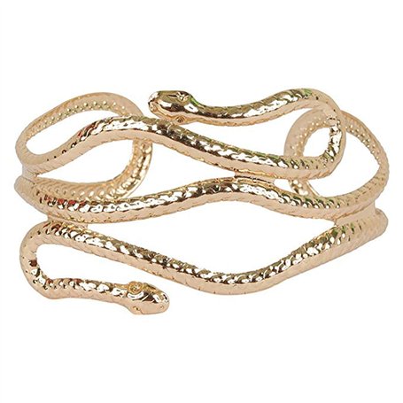 PPX Bracelet serpent bracelet forme serpent doré bracelet en serpent bijou égyptien Cléopâtre serpents déguisement égyptienne