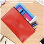 4 Pièces Pochettes de Dépôt Bancaire, Bank Bag with Zipper, Sac de Billet en PU 27 x 15 cm Pochette de Dépôt, avec Fermeture Ecl