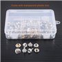Rustark Lot de 120 boutons pression argentés en toile de bateau avec vis en acier inoxydable pour meubles, toiles, bateaux, tiss