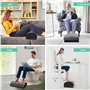 Snailax Repose-Pieds Réglable Sous Bureau, Massage Pied Chauffant, Masseur Pieds Avec Vibration, Chauffe-Pieds Double Couche Rég