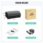 Snailax Repose-Pieds Réglable Sous Bureau, Massage Pied Chauffant, Masseur Pieds Avec Vibration, Chauffe-Pieds Double Couche Rég