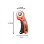 Couteau de couture rotatif 45 mm - Kit de cutter rotatif professionnel avec 5 lames de rechange - Cutter à lames rondes pour mat