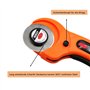 Couteau de couture rotatif 45 mm - Kit de cutter rotatif professionnel avec 5 lames de rechange - Cutter à lames rondes pour mat