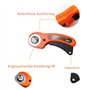 Couteau de couture rotatif 45 mm - Kit de cutter rotatif professionnel avec 5 lames de rechange - Cutter à lames rondes pour mat