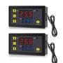 GERUI Lot de 2 régulateurs de température numériques W3230 20 A DC 12 V - Thermostat numérique - 50-120 °C - Avec sonde NTC 10 K