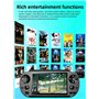 TAQY 4,3 Pouces Double Joystick Console de Jeux Vidéo 2000 Jeux Intégrés Plusieurs Simulateurs Prise en Charge MP4/TV Out Consol