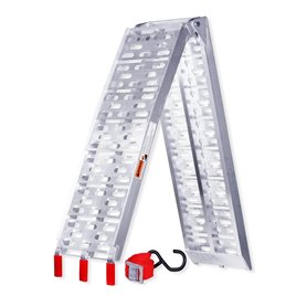 EINFEBEN 1 rampe de chargement pliable en aluminium - 340 kg - Pour moto ou mobylette.
