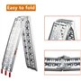 EINFEBEN 1 rampe de chargement pliable en aluminium - 340 kg - Pour moto ou mobylette.