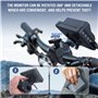 PARKVISION Rétroviseur de vélo avec protection anti-éblouissement - Caméra de recul de vélo avec écran réel 4,3" AHD 1080P - Pin