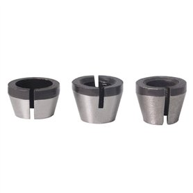 Gasea 3PCS Jeu de Collets Mandrin à Pince de Machine de Gravure Adapteur Collets Mandrin 6.35mm 8mm 6mm Pour Machine de Coupe Él