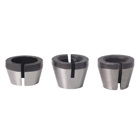 Gasea 3PCS Jeu de Collets Mandrin à Pince de Machine de Gravure Adapteur Collets Mandrin 6.35mm 8mm 6mm Pour Machine de Coupe Él