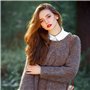 Col Détachable Faux Col pour Femmes Blanc Faux Col de Chemise Coton Demi Chemises Faux Col de Poupée pour Dames Fil