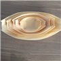 50 pièces Board de Sushi en Bois Plateau Plats de Bateau en Bois Plateaux de Service pour Nourriture