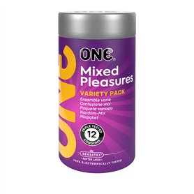 ONE® Mixed Pleasures Lot de 12 préservatifs | Six styles uniques | Végétalien