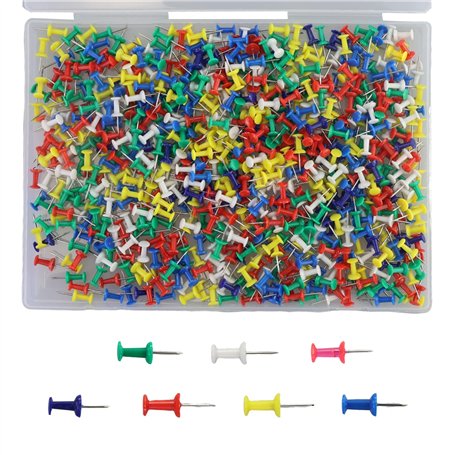 Lot de 700 punaises multicolores créatives et décoratives - Grandes punaises multicolores - Pour photos
