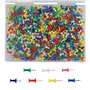 Lot de 700 punaises multicolores créatives et décoratives - Grandes punaises multicolores - Pour photos
