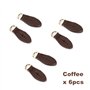 6 pièces Tirette de fermeture éclair en cuir en forme de feuille avec anneau doré pour réparer les têtes de fermeture éclair de 