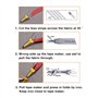 Appareils à Biais 4 Tailles Biais de Couture avec Épingles à Coudre & Pieds-de-biche Machine & Poinçon & Clips Pinces pour 6mm/1