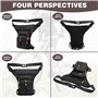 TOATELU Sac de jambe de moto avec sangle de jambe amovible, sac de jambe avec 5 poches, poche de jambe réglable pour homme et fe