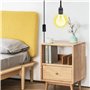Lot de 4 douilles de lampe E27 : douille de lampe E27 avec câble de 3 m, interrupteur et prise, adaptateur de prise E27 pour sus