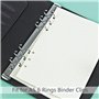 270 Feuilles A5 Recharge Papier en Quadrillé 6 Trous Vierge Feuillets Mobiles pour A5 Carnet Rechargeable Remplacer Pages Intéri
