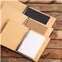 Classeurs en Papier Kraft 4 Pièces A5 Couverture de Classeur 6 Anneaux Couverture de Reliure Rechargeable A5 Feuilles Volantes p