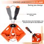 Knpwer Lot de 2 pinces d'angle à angle droit, en alliage d'aluminium à 90 degrés avec mâchoire pivotante réglable pour le travai
