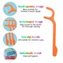 200 Pièces Fils Dentaires Pour Enfants, 4 Couleurs Fil Dentaire Avec Manche Sans Cire et Antidérapant, Dental Floss Pour L'Élimi