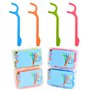 200 Pièces Fils Dentaires Pour Enfants, 4 Couleurs Fil Dentaire Avec Manche Sans Cire et Antidérapant, Dental Floss Pour L'Élimi