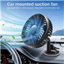 KTW1A3 Ventilateur de Voiture USB avec Ventouse, 12V 24V Ventilateur Portable, Rotation à 360 Degrés, Ventilateur de Bureau avec