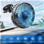 KTW1A3 Ventilateur de Voiture USB avec Ventouse, 12V 24V Ventilateur Portable, Rotation à 360 Degrés, Ventilateur de Bureau avec