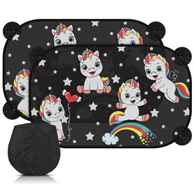 Cirulli Cirulli Lot de 2 Pare Soleil Voiture bébé avec Protection UV